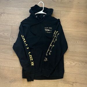 Salty Crew Black and Gold Hoodie for Men